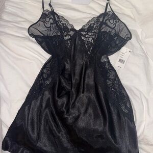 Satin Lace Slip Dress
